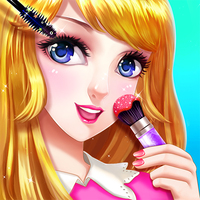 girly anime makeup Stock Photo