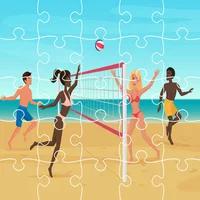 Beach Volley Ball Jigsaw mobile